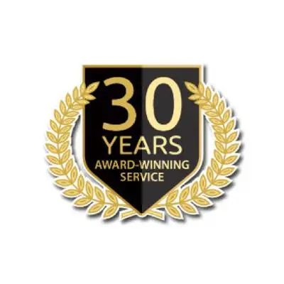 30 Years award winning service badge.